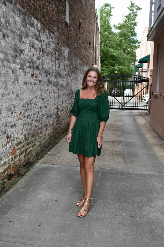 Hope Mini Dress Emerald Green